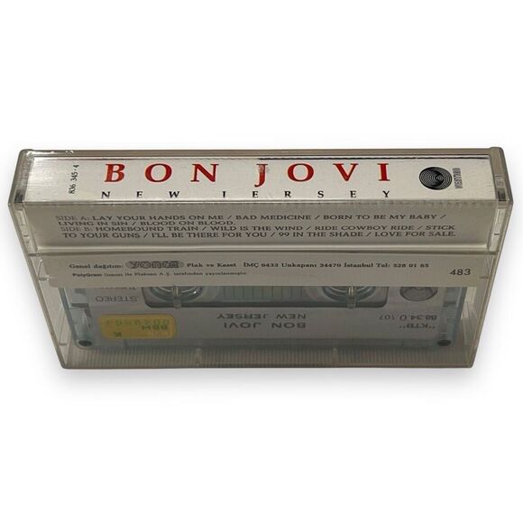 Bon Jovi New Jersey Turkish Release First Edition 1988 Cassette 836345-4 RARE! - Picture 15 of 15